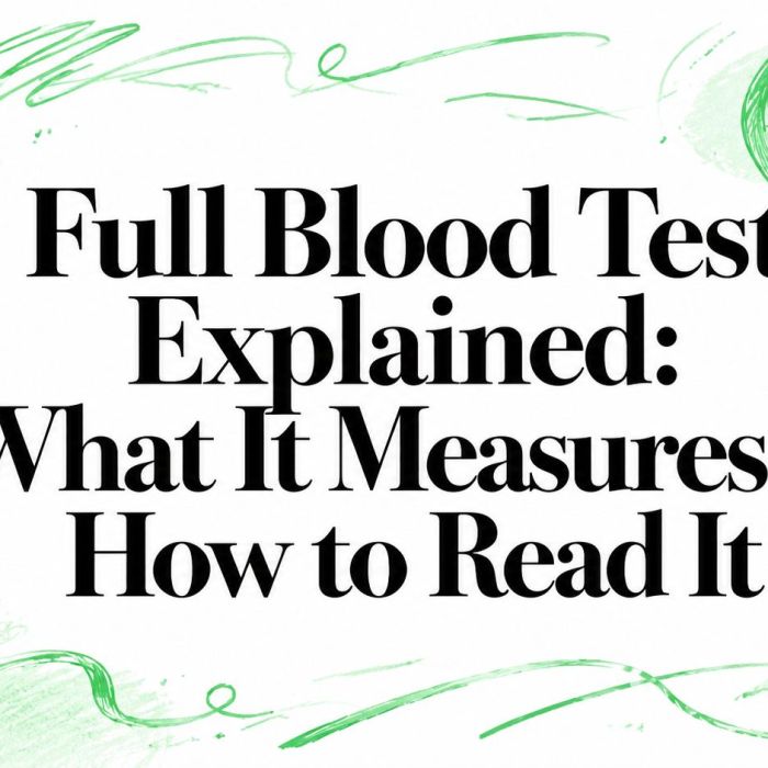 Full Blood Test Explained: What It Measures & How to Read It
