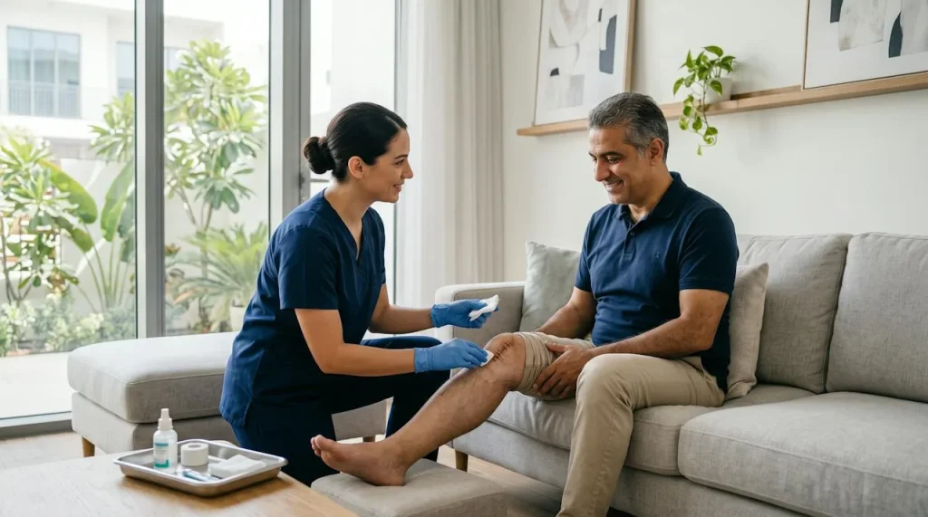 Doctor home visit in Cherrywoods – patient treated at home by Vitals Healthcare