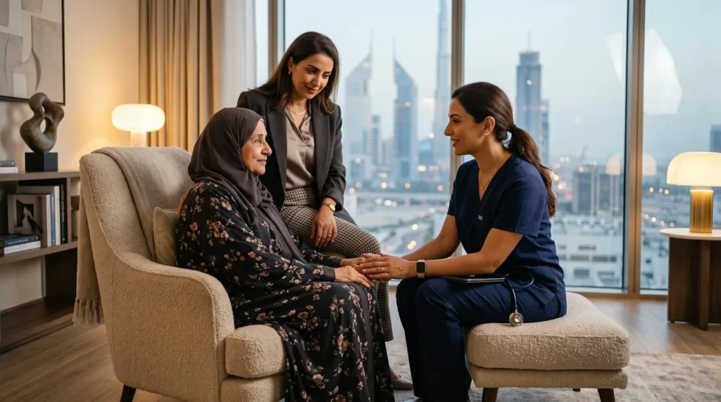 Doctor home visit in City Walk – patient treated at home by Vitals Healthcare