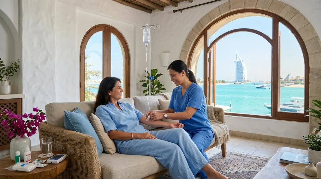 Doctor on call DAMAC Lagoons – DHA-licensed doctor home visit by Vitals Healthcare