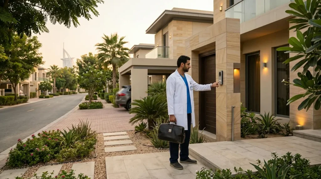 Doctor on call Jumeirah Village Triangle – DHA-licensed doctor home visit by Vitals Healthcare