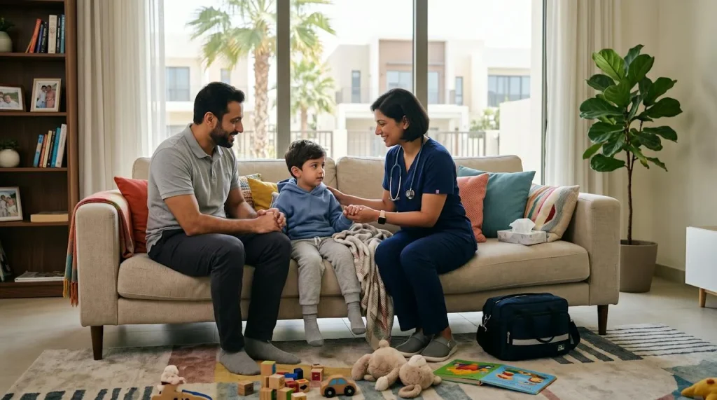 Doctor home visit in Motor City – patient treated at home by Vitals Healthcare